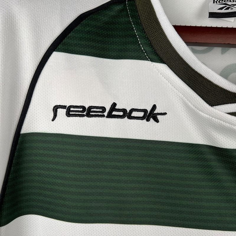 Sporting CP 2001-2003 Retro Long Sleeve Jersey #28 Cristiano Ronaldo Primeira Liga Patch Personalized Rare