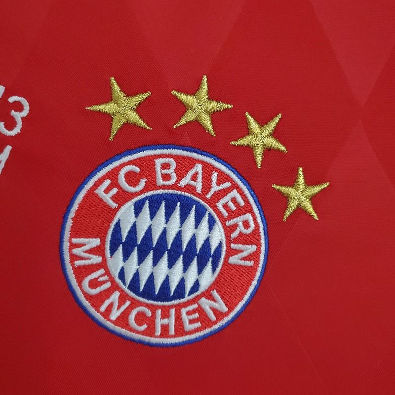 Bayern Munich 2013-2014 Retro Home Long Sleeve Jersey UCL Final Personalized UCL Patch Rare Robben Ribery