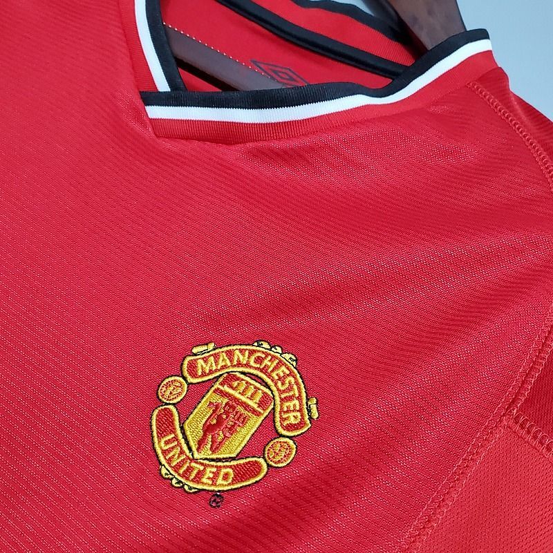 Manchester United 2000-2001 Retro Home Short Sleeve Jersey Personalized PL UCL Patch Rare