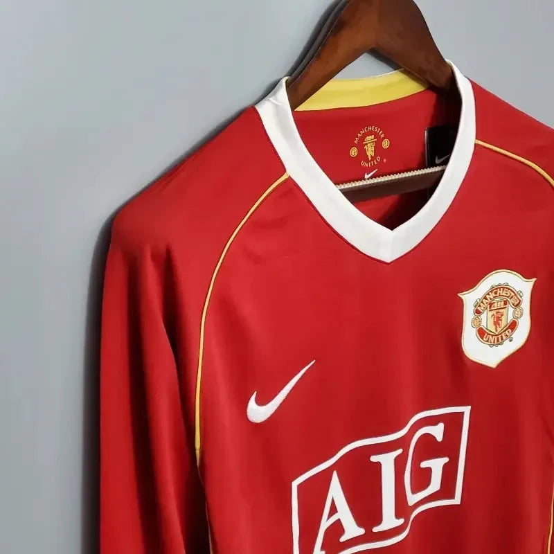 Manchester United 2006-2007 Retro Home Long Sleeve Jersey UCL PL Personalized Rare