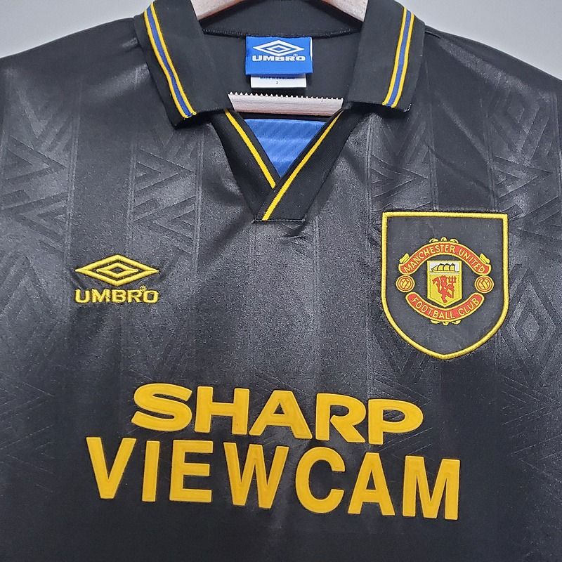 Manchester United 1993-1994 Retro Away Short Sleeve Jersey Personalized Rare Cantona Double