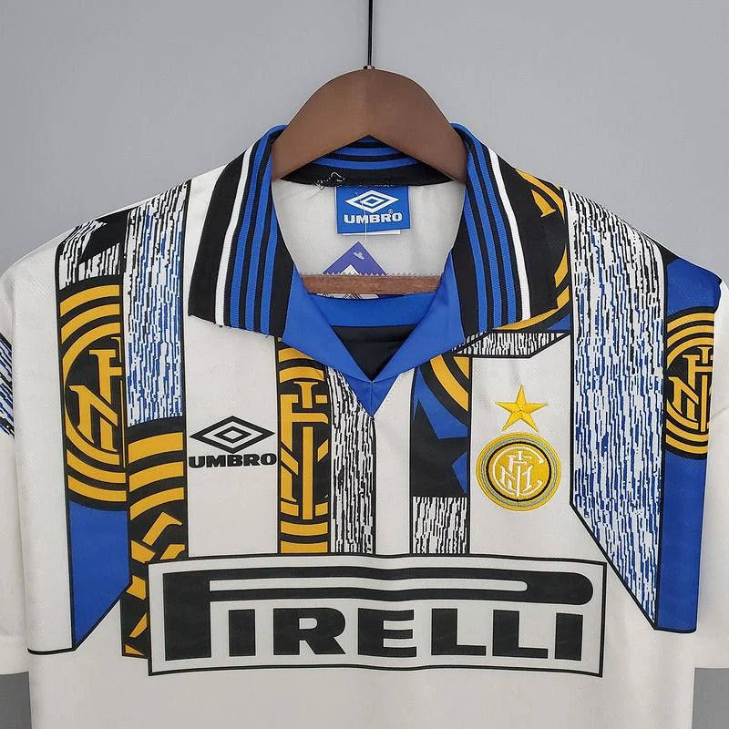 Inter Milan 1996-1997 Retro Away Short Sleeve Jersey #4 Zanetti Personalized Rare Collector
