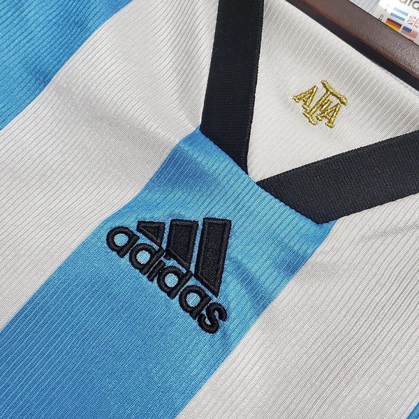 Argentina 1998 World Cup Home Retro Short Sleeve Jersey #10 Ortega Personalized S-2XL