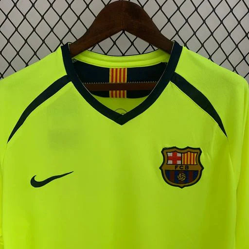 FC Barcelona 2005-06 Retro Green Long Sleeve Jersey | Custom Name & Number | UCL & La Liga