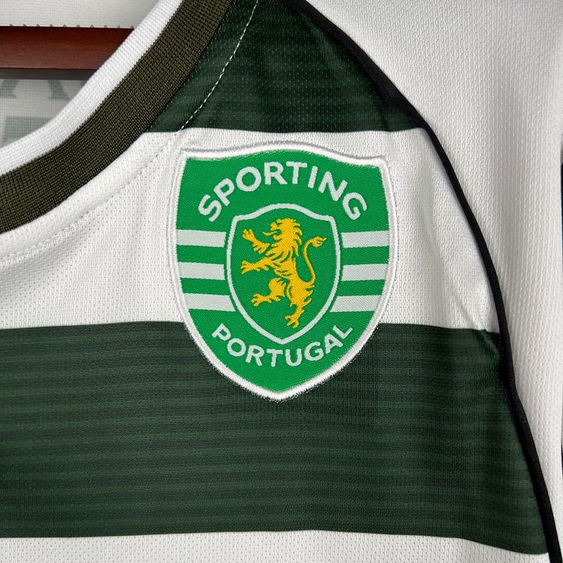 Sporting CP 2001-2003 Retro Long Sleeve Jersey #28 Cristiano Ronaldo Primeira Liga Patch Personalized Rare