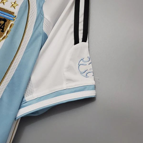 Argentina 2006 World Cup Home Retro Short Sleeve Jersey #11 Tevez Personalized S-2XL