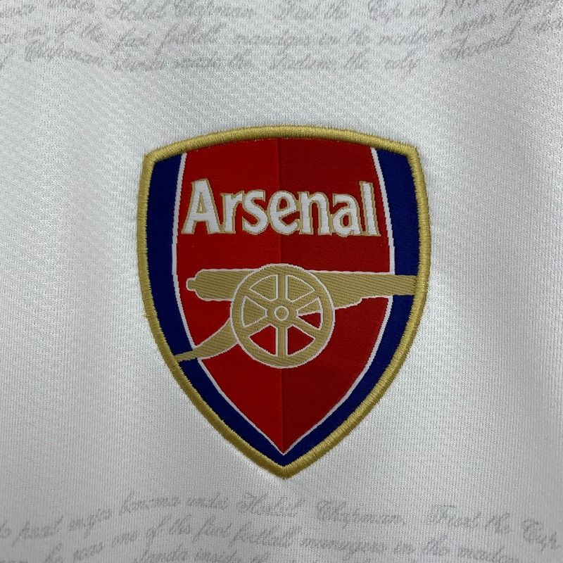 Arsenal FC 2007-2008 Retro Away Jersey | Cesc Fàbregas #4 Men's Soccer Shirt - Short Sleeve White Edition with Optional Premier League Patches