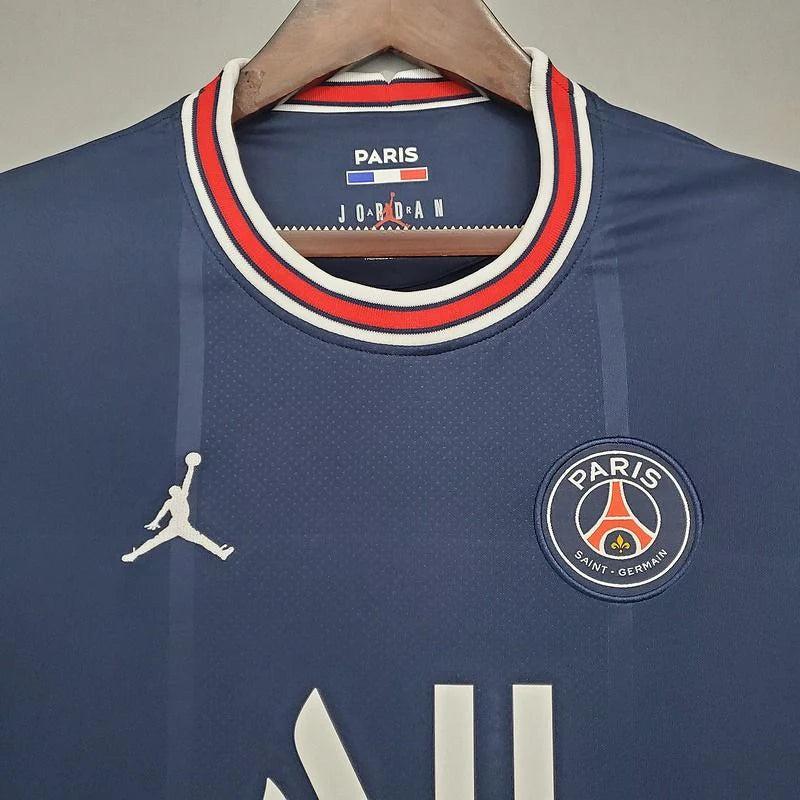 PSG 2021-2022 Retro Home Short Sleeve Jersey Personalized UCL Ligue 1 Patch