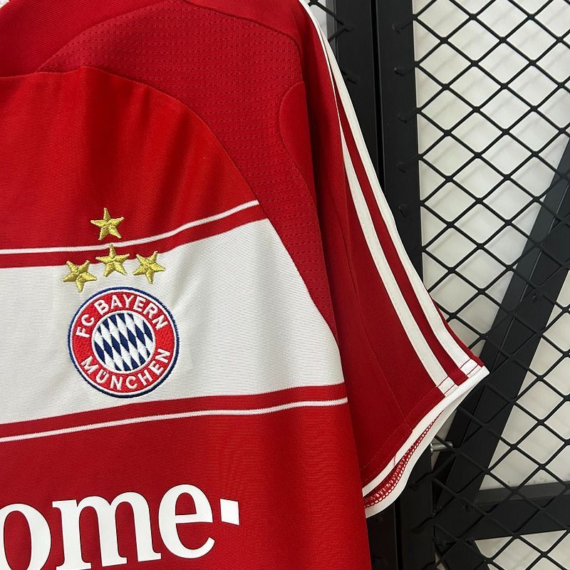 Bayern Munich 2007-2008 Retro Home Short Sleeve Jersey Bundesliga Patch Personalized Rare Klose Ribery Toni