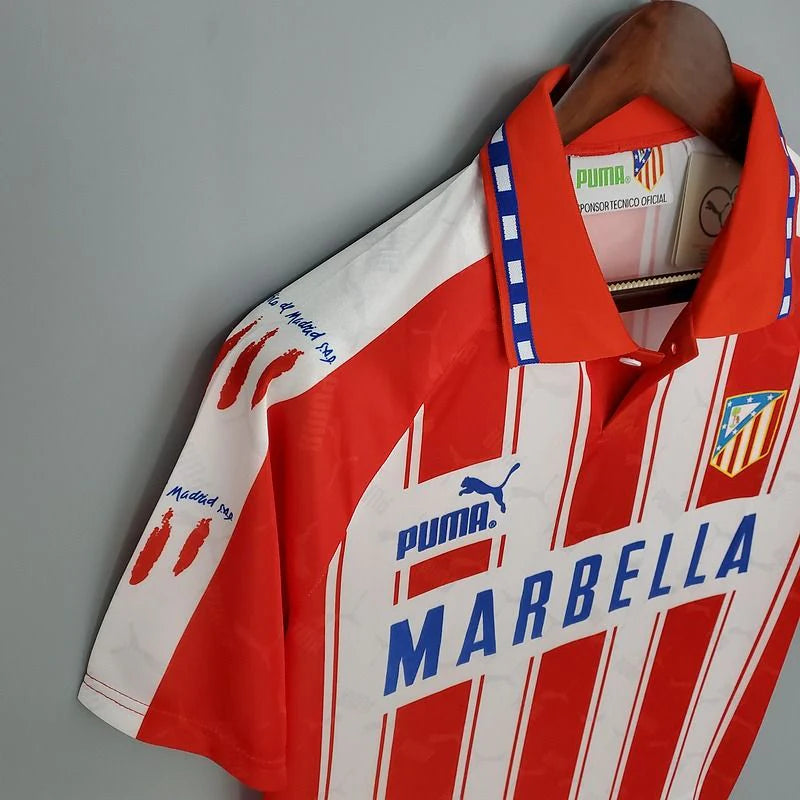 Atlético Madrid 1994-95 Retro Home Jersey – Custom Name & Number | Short Sleeve | S–2XL