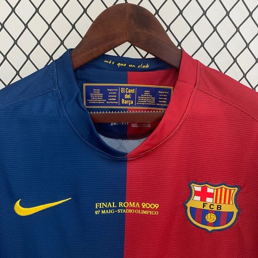 FC Barcelona 2008-09 Retro UCL Final Home Long Sleeve Jersey | #9 Samuel Eto'o
