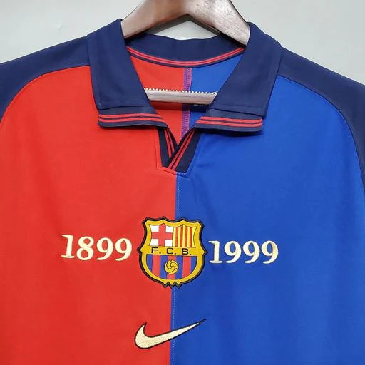 FC Barcelona 1999 Centenary Retro Home Jersey | #7 Luis Figo | La Liga & UCL