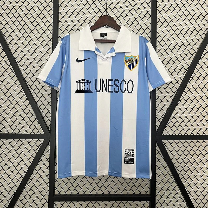 Malaga CF 2012-2013 Retro Home Short Sleeve Jersey Personalized La Liga UCL Patch Rare Collector
