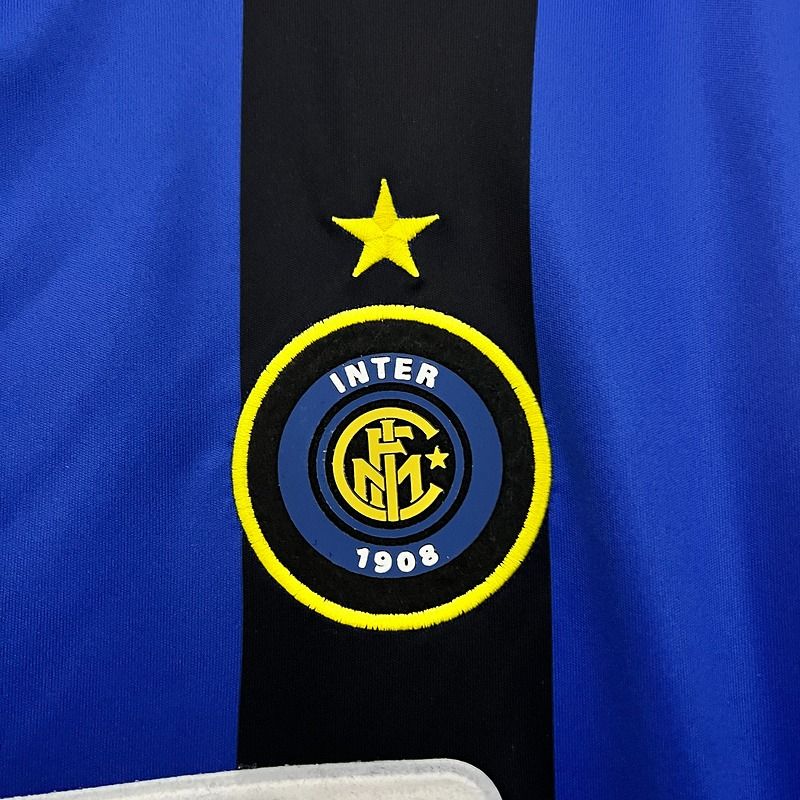Inter Milan 2002-2003 Retro Home Short Sleeve Jersey Personalized Serie A UCL Patch Rare