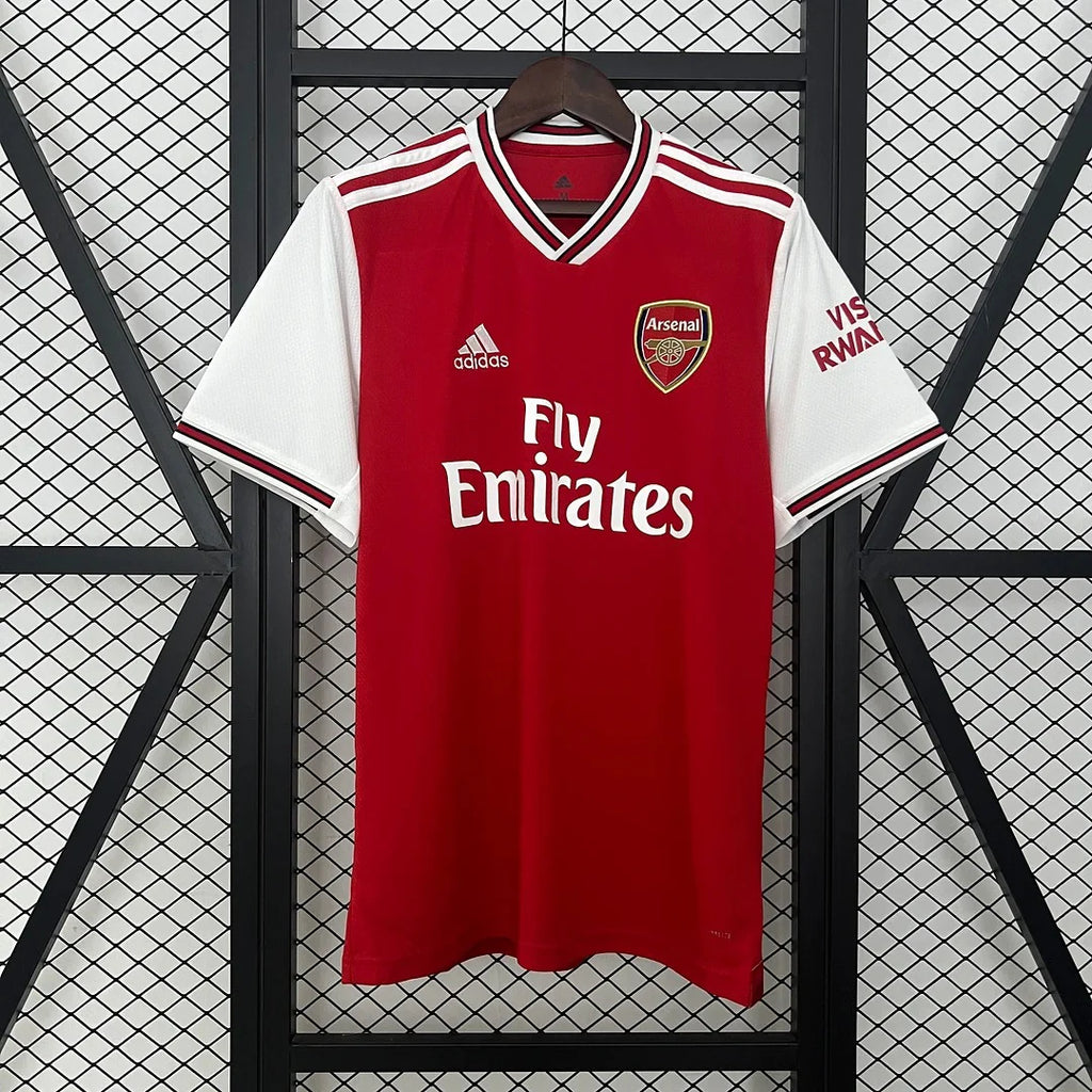 Arsenal FC 2019-2020 Retro Home Jersey | Mesut Özil #10 Men's Soccer Shirt - Short Sleeve Bruised Banana Anniversary Era with Optional Premier League Patches