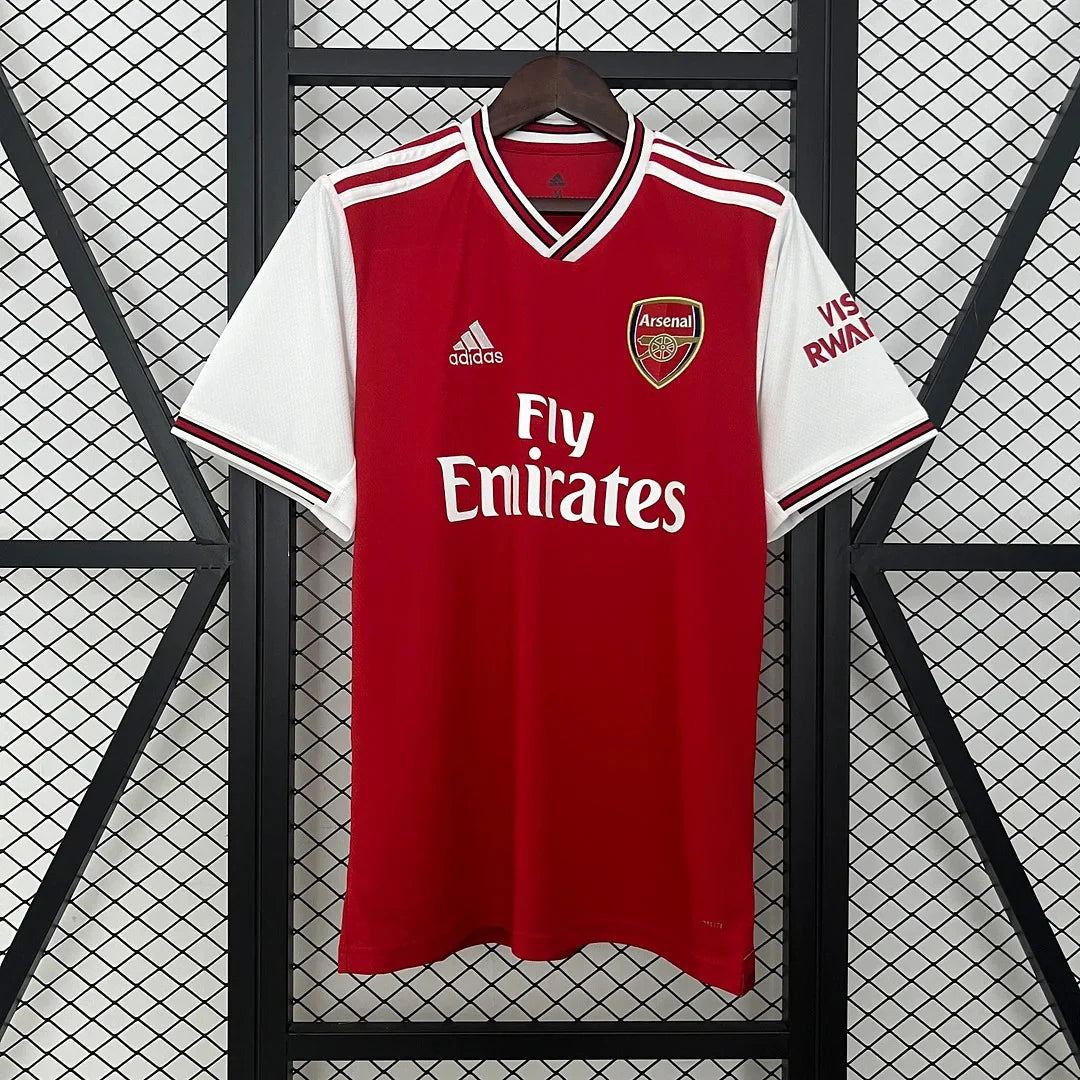 Arsenal FC 2019-2020 Retro Home Jersey | Mesut Özil #10 Men's Soccer Shirt - Short Sleeve Bruised Banana Anniversary Era with Optional Premier League Patches