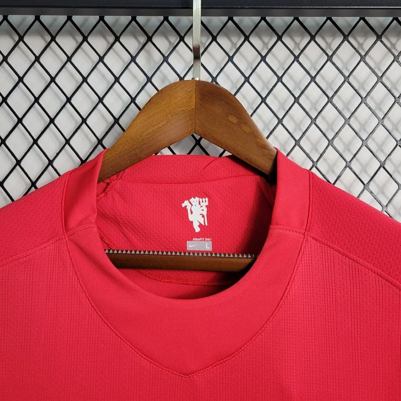 Manchester United 2007-2008 Retro UCL Final Long Sleeve Jersey Personalized UCL Patch Rare