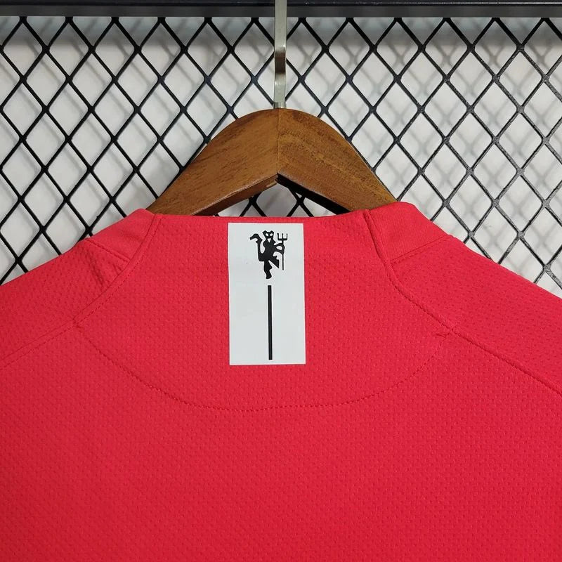 Manchester United 2007-2008 Retro Home Short Sleeve Jersey Personalized PL UCL Patch Rare Collector