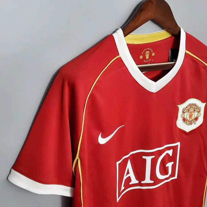 Manchester United 2006-2007 Retro Home Short Sleeve Jersey #11 Giggs Personalized PL Patch Rare