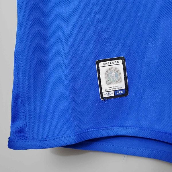 Chelsea FC 2003-2005 Retro Home Short Sleeve Jersey #4 Makelele Personalized PL Patch