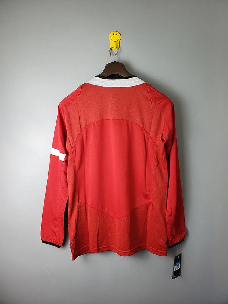 Manchester United 2005-2006 Retro Long Sleeve UCL Jersey Personalized PL UCL Patch Rare