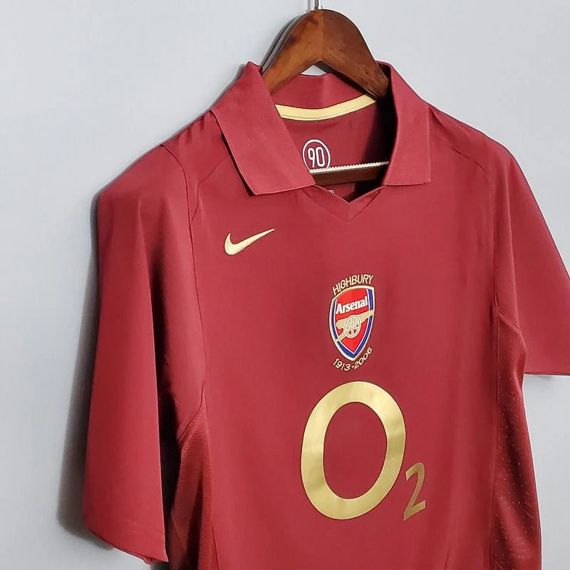 Arsenal FC 2005-2006 Retro Home Jersey | Custom Name & Number Men's Soccer Shirt - Short Sleeve "Highbury Farewell" Edition with Optional UCL or Premier League Patches