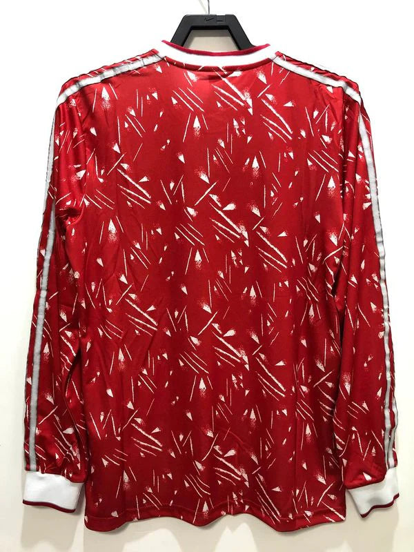 1989-1991 Liverpool Retro Red Home Long Sleeve Jersey Classic Kit