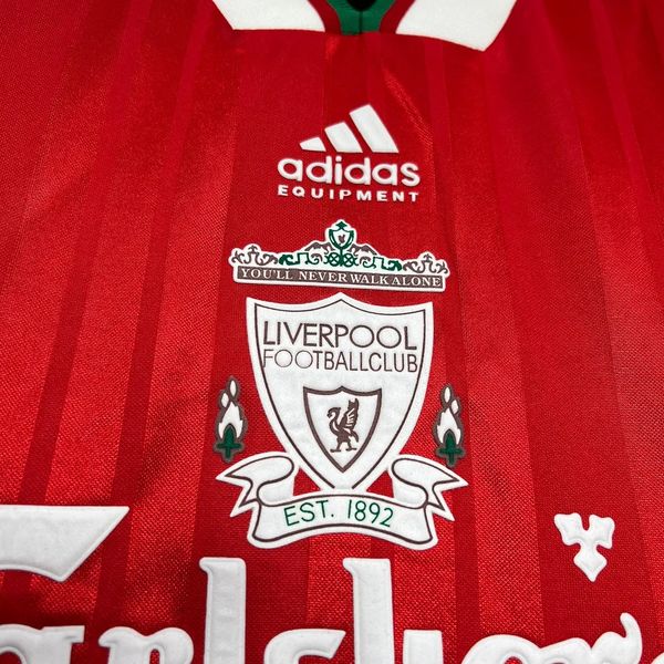 1993-1995 Liverpool Retro Red Home Short Sleeve Jersey Personalized PL UCL Patch