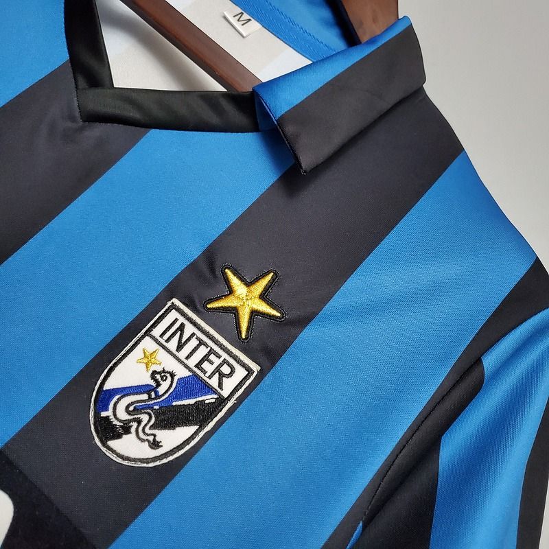 Inter Milan 1988-1990 Retro Home Short Sleeve Jersey #3 Massimo Tarantino Personalized Rare Collector