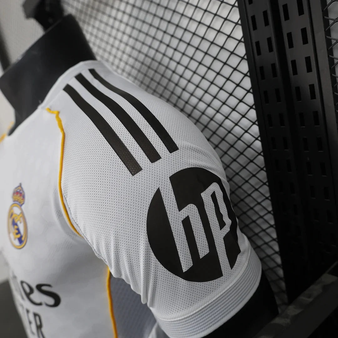 2025/26 Real Madrid Player Version Home White Jersey UCL Patch Personalized
