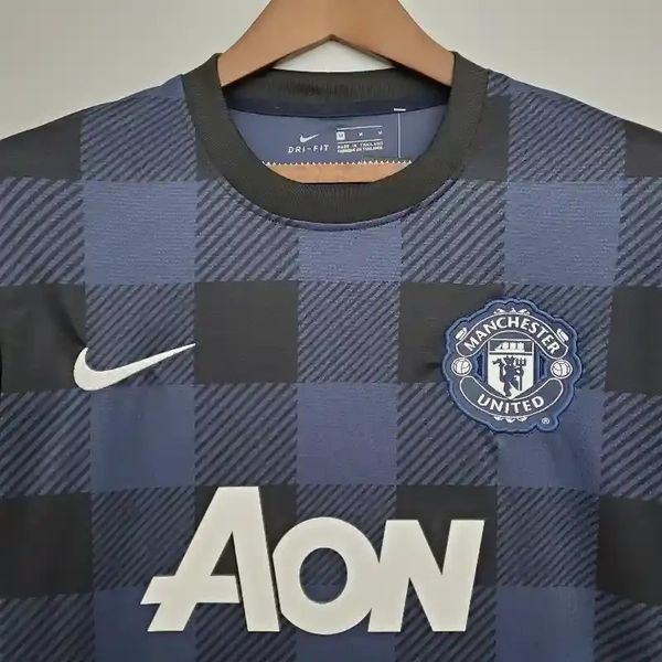 Manchester United 2013-2014 Retro Away Short Sleeve Jersey Personalized UCL PL Patch Rare