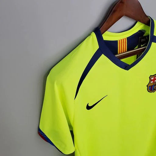 FC Barcelona 2005-06 Retro Green Away Jersey | Custom Name & Number | UCL