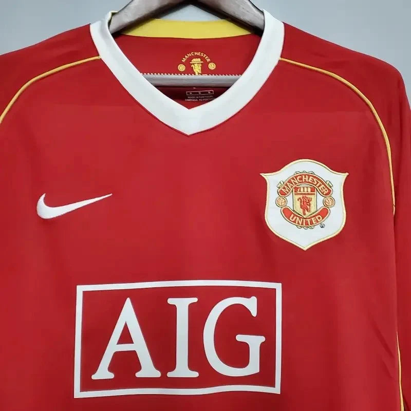 Manchester United 2006-2007 Retro Home Long Sleeve Jersey UCL PL Personalized Rare