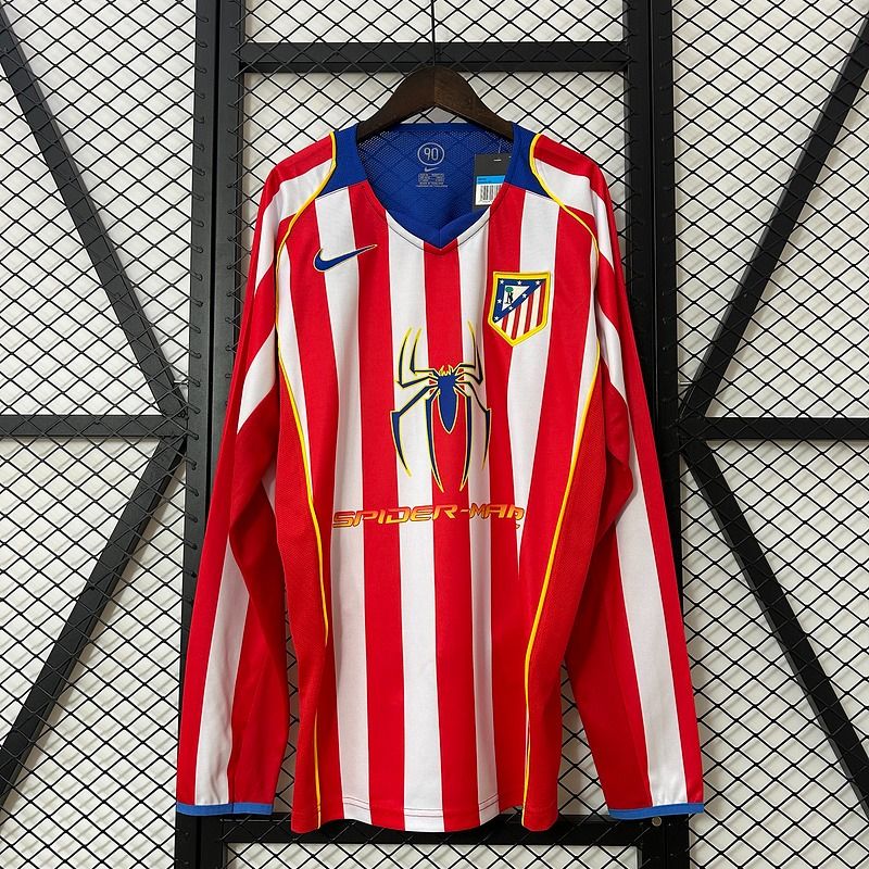 Atlético Madrid 2004-05 Retro Home Jersey | Long Sleeve | S–2XL