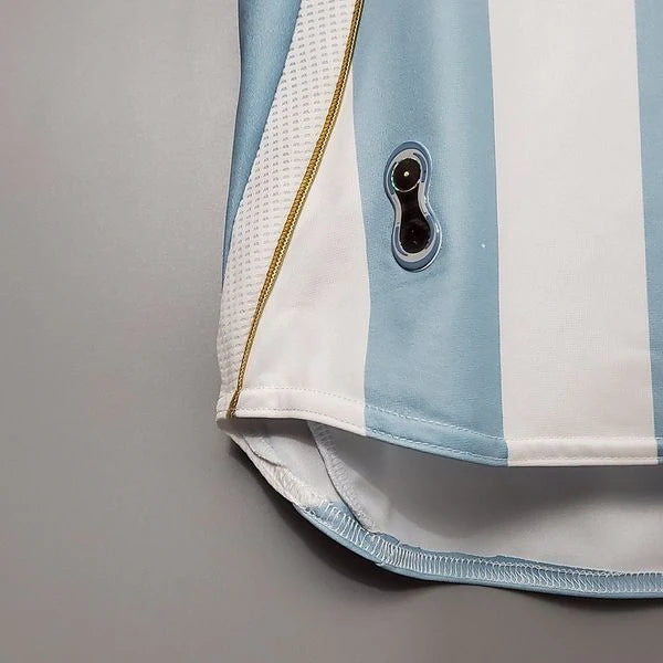Argentina 2006 World Cup Home Retro Short Sleeve Jersey #11 Tevez Personalized S-2XL