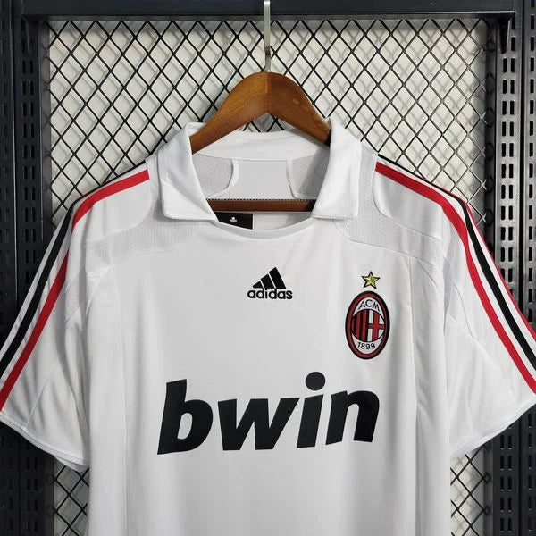 Retro AC Milan 2007-08 White Jersey Short Sleeve Custom