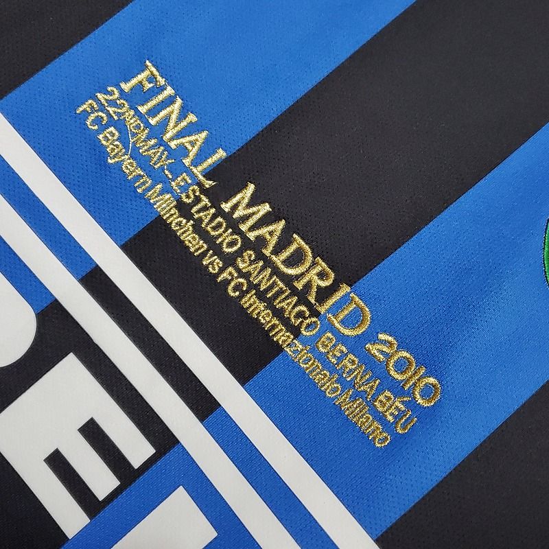 Inter Milan 2009-2010 Retro UCL Final Home Short Sleeve Jersey Personalized Rare Treble