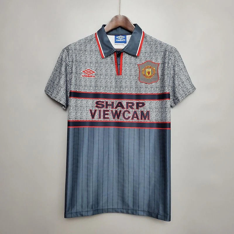 Manchester United 1995-1996 Retro Away Short Sleeve Jersey Personalized Rare Cantona Return Double