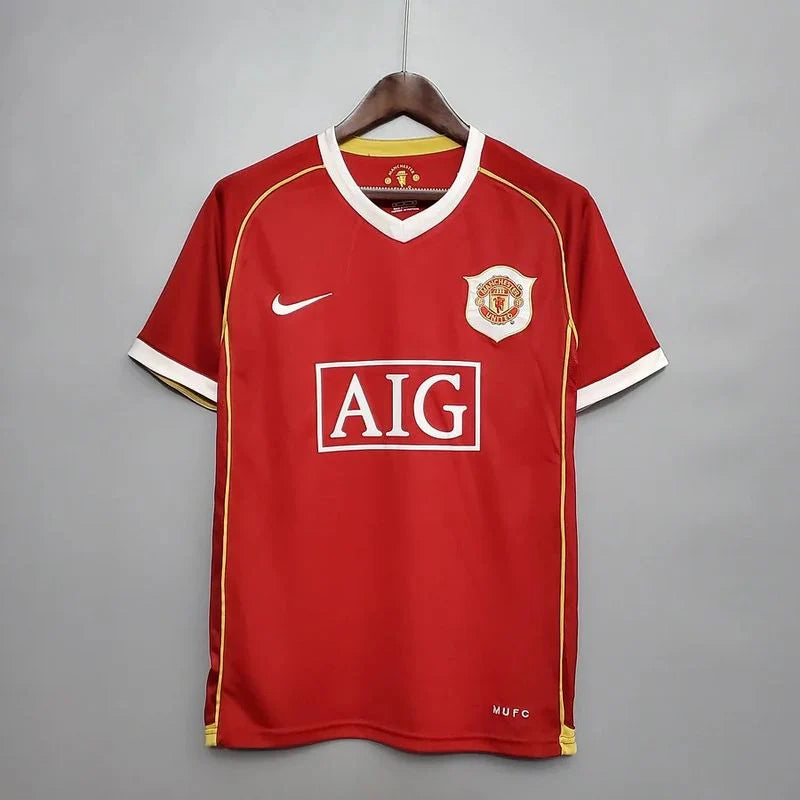 Manchester United 2006-2007 Retro Home Short Sleeve Jersey #11 Giggs Personalized PL Patch Rare