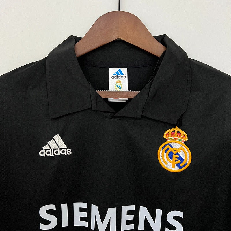 2002/03 Real Madrid Retro Away Black Jersey UCL Patch Personalized