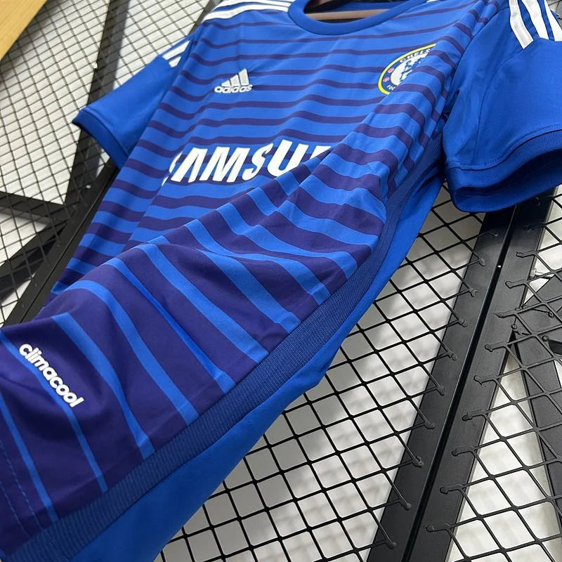 Chelsea FC 2014-2015 Retro Home Short Sleeve Jersey #11 Drogba Personalized PL Patch Rare