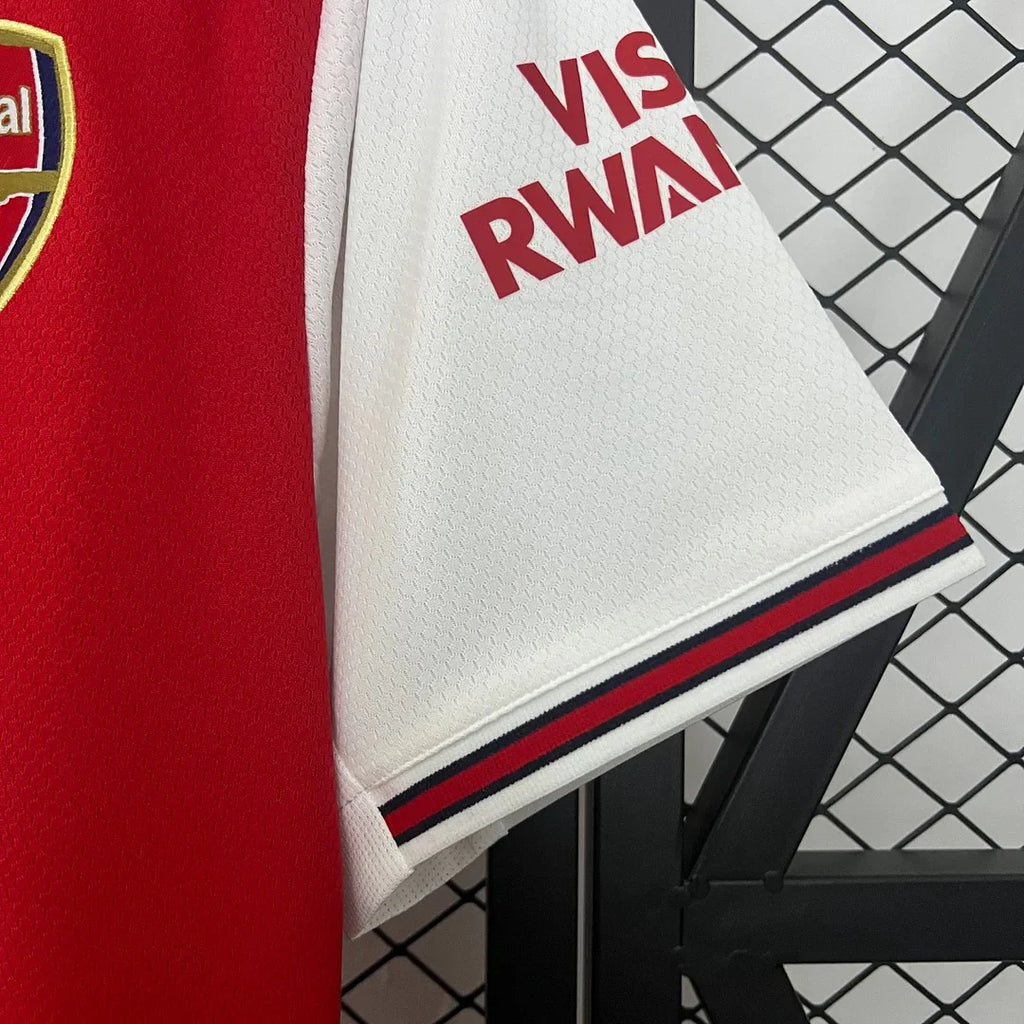 Arsenal FC 2019-2020 Retro Home Jersey | Mesut Özil #10 Men's Soccer Shirt - Short Sleeve Bruised Banana Anniversary Era with Optional Premier League Patches