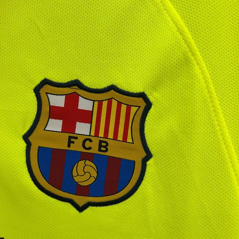 FC Barcelona 2014-15 Retro Yellow Away Jersey | #10 Lionel Messi | La Liga & UCL