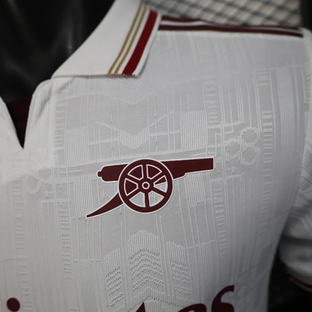 Arsenal FC 2025-2026 Authentic Away Jersey | Custom Name & Number Men's Match Shirt - Short Sleeve Lightning Bolt Edition with Optional UCL or Premier League Patches