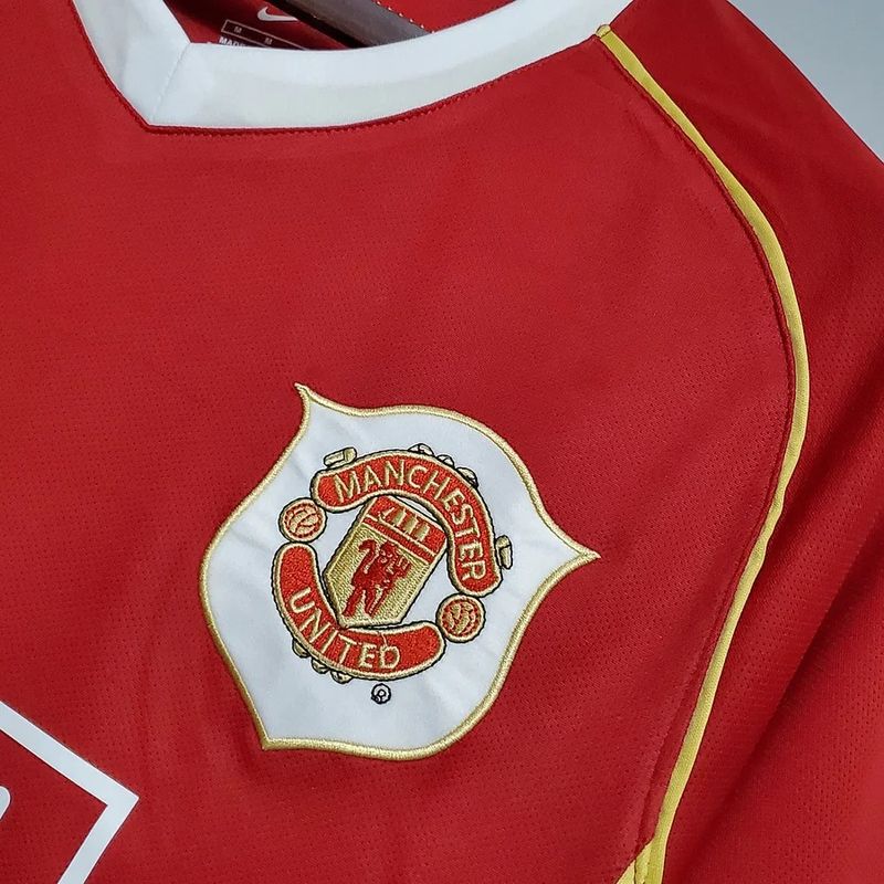 Manchester United 2006-2007 Retro Home Short Sleeve Jersey #11 Giggs Personalized PL Patch Rare