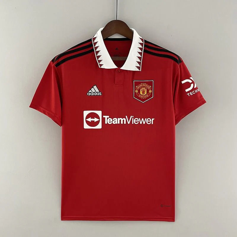 Manchester United 2022-2023 Retro Home Short Sleeve Jersey #7 Ronaldo Personalized PL Rare