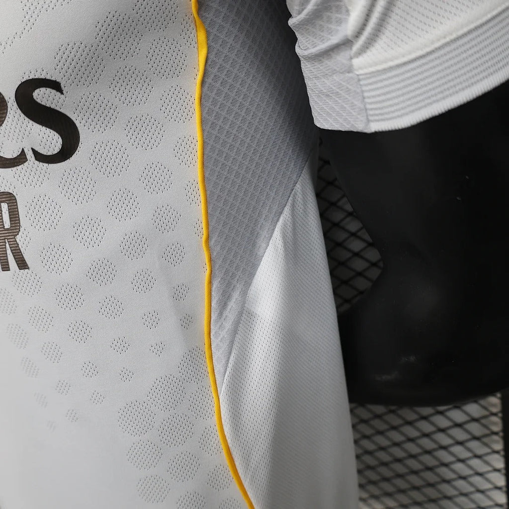 2025/26 Real Madrid Player Version Home White Jersey UCL Patch Personalized