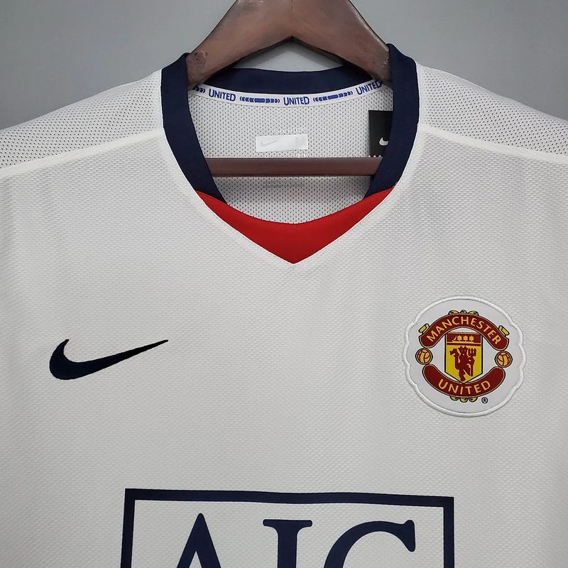 Manchester United 2008-2009 Retro Away Short Sleeve Jersey Personalized UCL PL Patch Rare