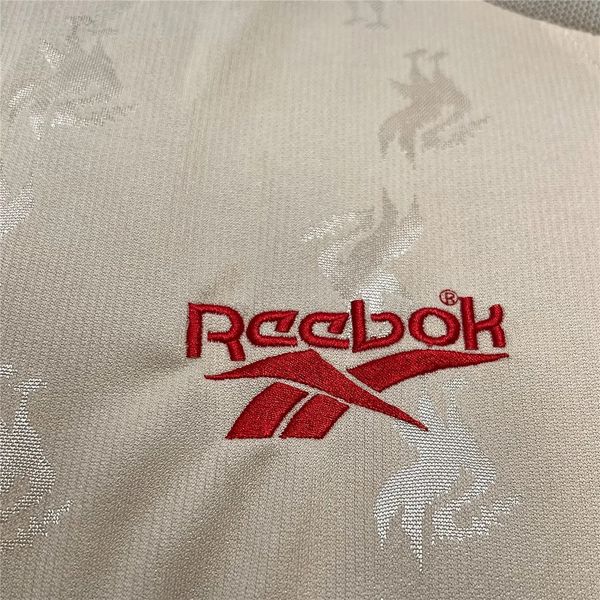 1996-1997 Liverpool Retro Yellow Away Short Sleeve Jersey Personalized PL UCL Patch