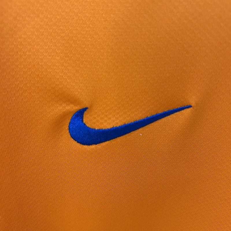 FC Barcelona 2006-07 Retro Orange Away Jersey | #10 Ronaldinho | La Liga & UCL